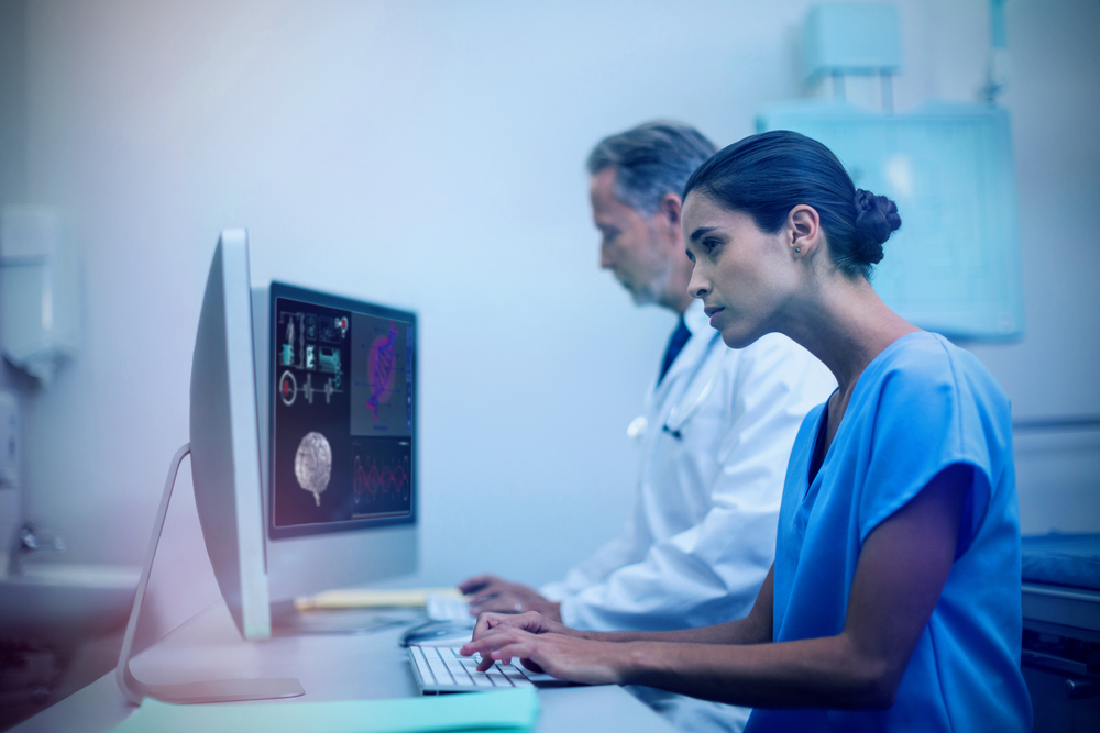 ASN Nursing Student on Computer